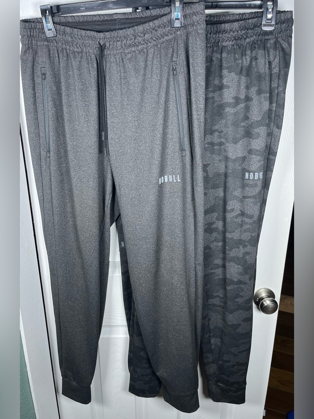 Men’s Lot of 2 Nobull Jogger Pants Performance Workout Gym Camouflage Gray Large